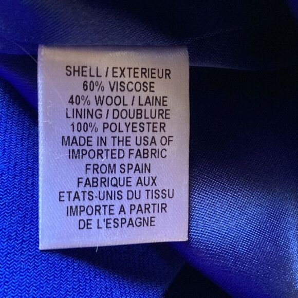 Milly Blue Sleeveless Belted Vintage Short Sleeve Career Dress 10 - Picture 6 of 8